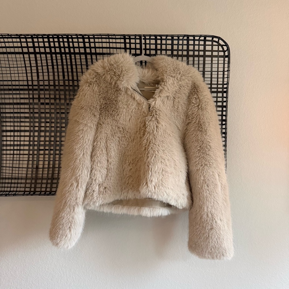 Free people Louder Please Hooded Faux Fur Jacket - Picture 2 of 11
